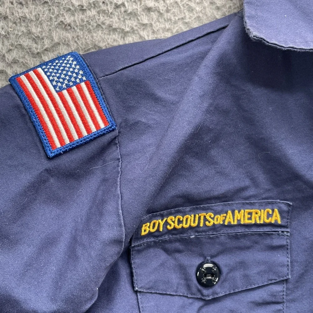 VTG Boy Scouts of America Shirt Youth Small BSA Patches Embroidered USA Uniform